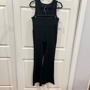 Marika Cycle House 2 Piece Matching Workout Set Black Flared Pant Crop Top NWT